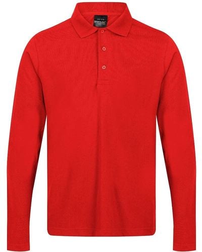 Regatta Professional S Pro 65/35 Long Sleeve Polo Shirt Classic Red