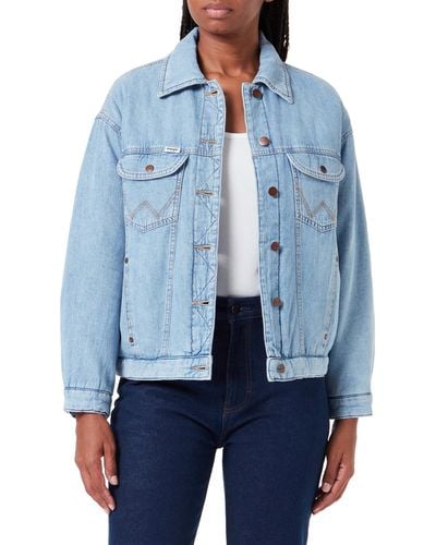 Wrangler Padded Trucker Denim Jacket - Blue