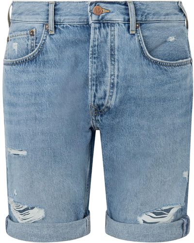 Pepe Jeans Callen Destroy Shorts - Blau