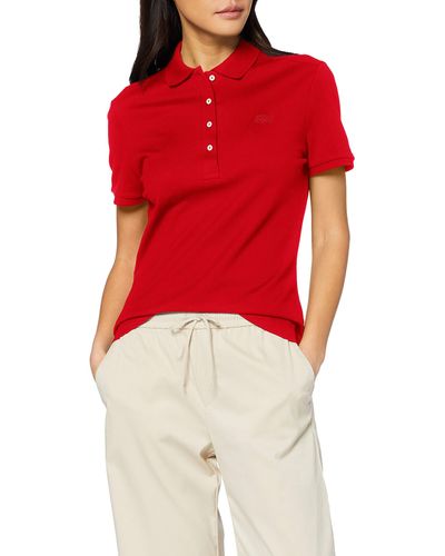 Lacoste Slim Fit Poloshirt Voor - Rood