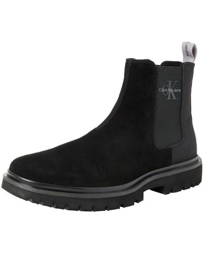 Calvin Klein Eva Mid Chelsea Boot Suede YM0YM00764 - Nero