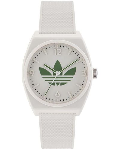 adidas Gebroken Witte Hars Band Horloge - Metallic