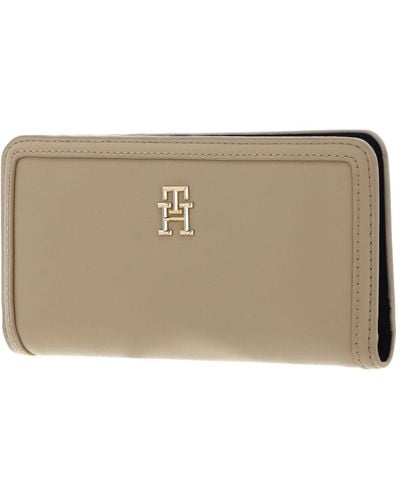 Tommy Hilfiger TH Monotype Large Slim Wallet Harvest Wheat - Noir