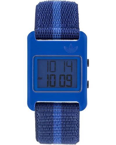 adidas Blue Fabric Strap Watch - Blauw