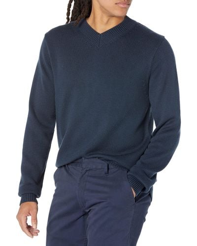 Amazon Essentials Regular-fit V-neck Sweater - Blue