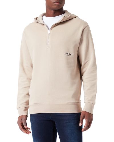 Replay M6267 Hooded Sweatshirt - Natural