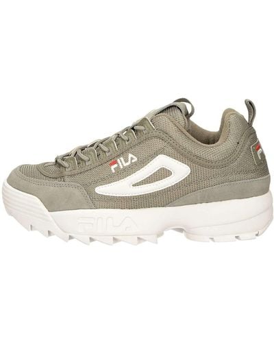 Fila Scarpe Uomo Sneakers Disruptor Mesh Low in Tessuto Kaki 1010576-50S - Multicolore