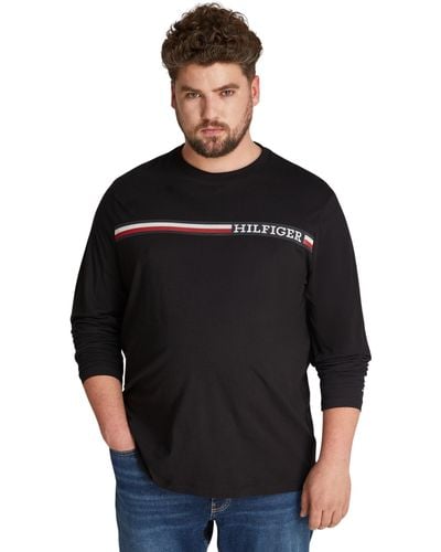 Tommy Hilfiger Bt-chest Stripe Ls Tee-b L/s T-shirt - Black