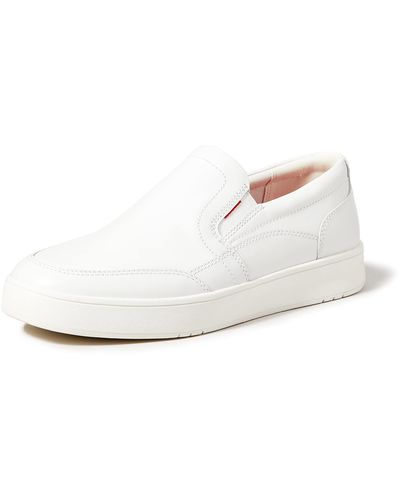 Fitflop Rally X Leather Slip-on Skates Trainer - White