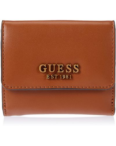 Guess Laurel Slg Card & Coin Purse Handbag - Brown