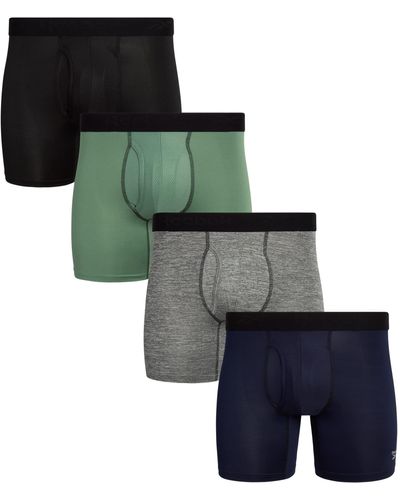 Reebok Performance Boxer Briefs With Fly - Green