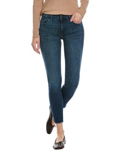 DL1961 Womens Florence Instasculpt Mid Rise Skinny Fit Cropped Jeans - Blue