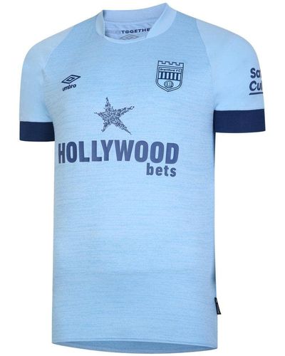 Umbro 2022-2023 Brentford Away Football Soccer T-shirt Blue