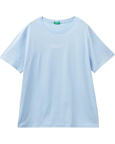 Benetton T-Shirt 30964m019 Pyjamaoberteil - Blau