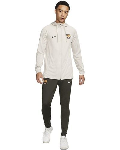 Nike Tuta da calcio con cappuccio dri-fit fc barcelona strike - Bianco