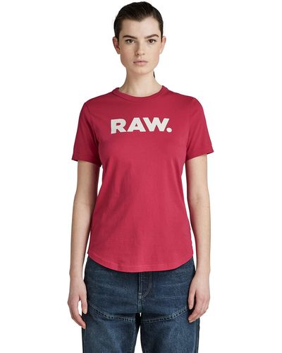 G-Star RAW T-shirt Raw. Slim R T Wmn,rood