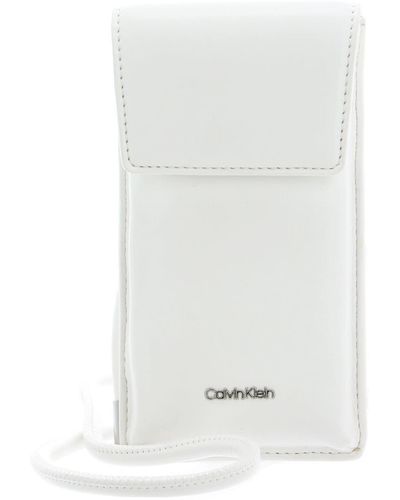 Calvin Klein Roped Phone Pouch CK White - Weiß