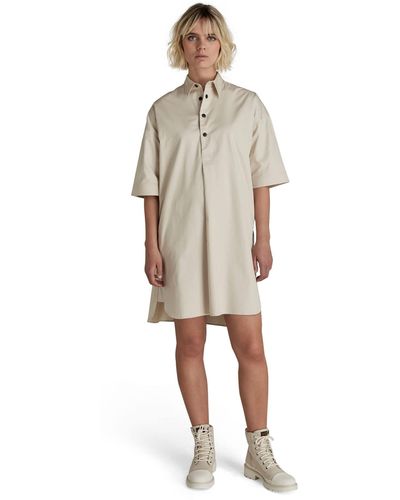 G-Star RAW Shirt Kleid Short Sleeve - Natural
