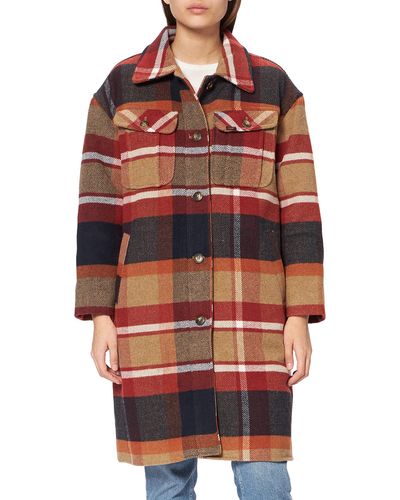 Lee Jeans S Wool Coat Jacket - Rot