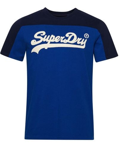 Superdry Vintage Vl University Tee Mw T-shirt - Blue