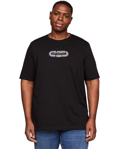 Tommy Hilfiger BT-Hilfiger Track Graphic tee-B Camisetas P/V - Negro