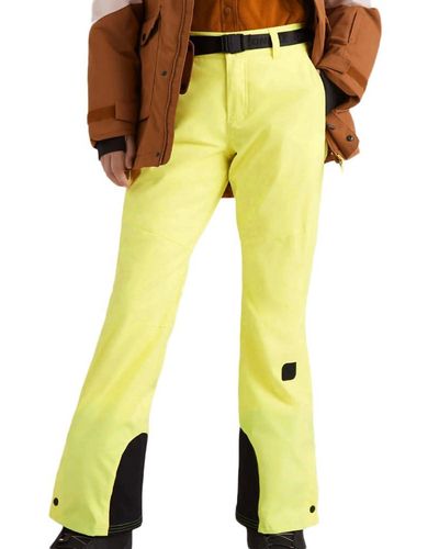 O'neill Sportswear Star Slim Neon Yellow Ski Trousers