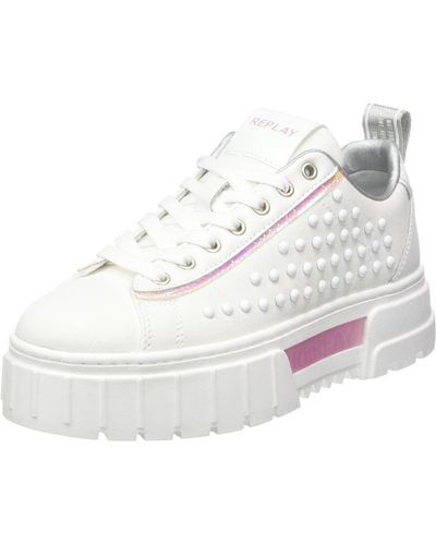 Replay Disco Pearl Trainer - White