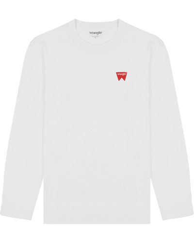 Wrangler LS Sign off Tee Camicia - Bianco