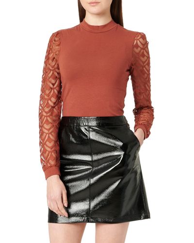 Vero Moda Vmvinyl Nw Short Coated Skirt - Red