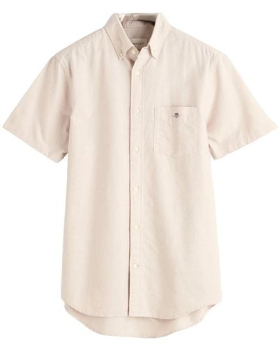 GANT Reg Oxford SS Shirt - Bianco