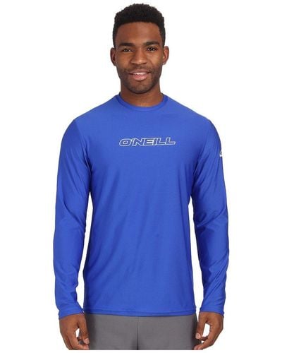 O'neill Sportswear Basic Skins UPF 50+ Long Sleeve Sun Shirt - Blau