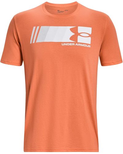Under Armour Ua Fast Left Chest Short-sleeve Crew Neck T-shirt - Orange