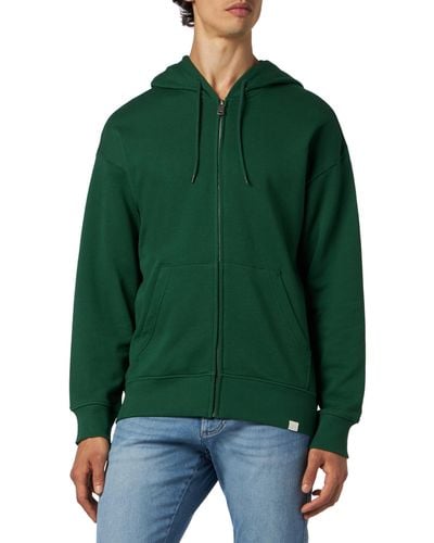 Benetton Jacket C/capp M/l 3j68u5001 Hooded Sweatshirt - Green