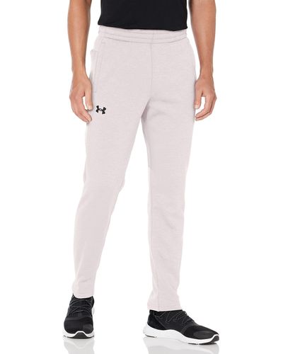 Under Armour S Armourfleece Twist Tapered Leg Pant, - White