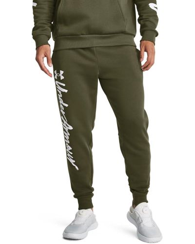 Under Armour S Rival Fleece Graphic Sweatpants, - Green