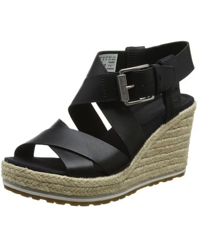 Timberland Nice Coast Cross Strap Mules - Black