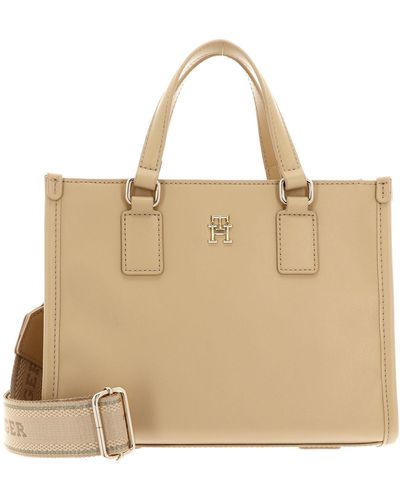 Tommy Hilfiger Th Monotype Mini Tote - Natural
