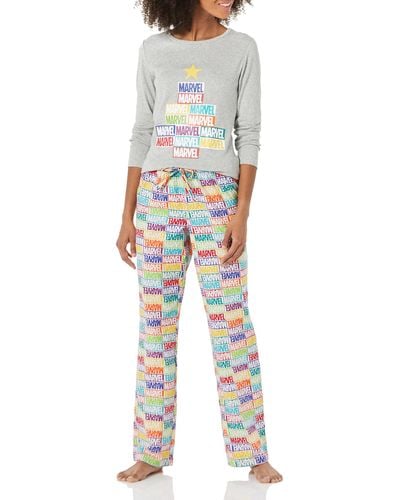 Amazon Essentials Disney Star Wars Marvel Flannel Pajamas Sleep Sets Conjunto de Pijama - Multicolor