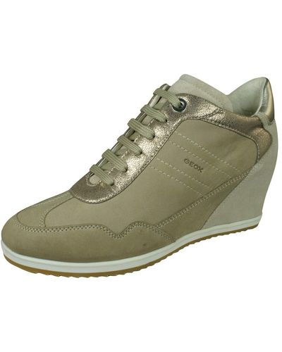 Geox D Illusion B Trainers in Natural | Lyst UK