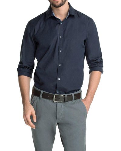 Esprit Collection Slim Fit Businesshemd 114eo2f004 - Blauw