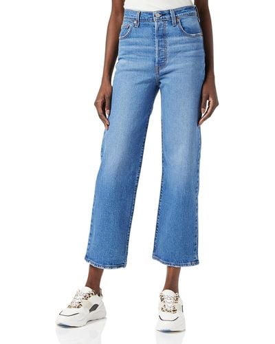 Levi's Ribcage Straight Ankle TOGETH Jeans - Azul