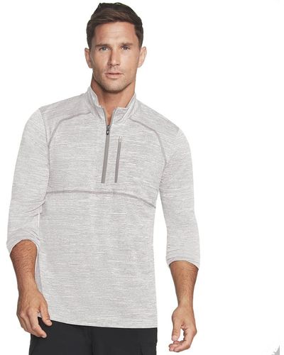 Skechers On The Road 1/4 Zip Camiseta - Blanco