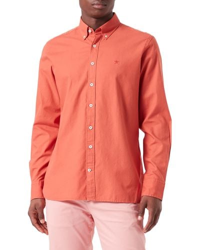 Hackett Garment Dyed Oxford Shirt - Pink