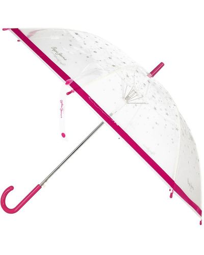 Pepe Jeans Hydra Pink Polyester Umbrella With Aluminium Stick