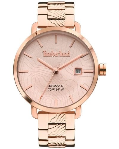 Timberland Analog Quarz Uhr mit Edelstahl Armband TDWLH2101702 - Pink