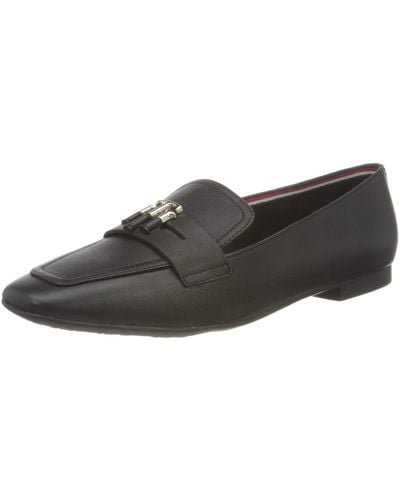Tommy Hilfiger Essential Leather Loafer FW0FW07769 - Negro