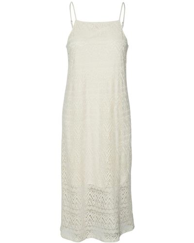 Vero Moda VMMAYA Singlet Calf Dress JRS SPE langes Kleid - Weiß