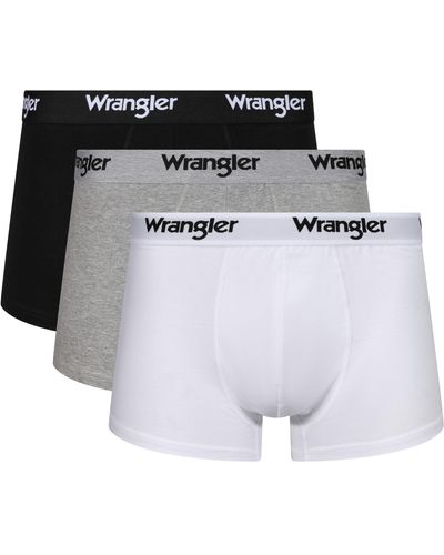 Wrangler Boxer Shorts in Black/White/Grey - Multicolore