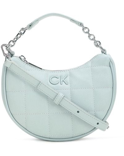 Calvin Klein Ck Square Quilt Chain Mini Bag Pigeon - Groen