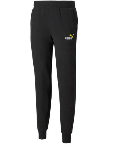 PUMA Ess+ Embroidery Logo Pants FL Cl Pantalone - Nero